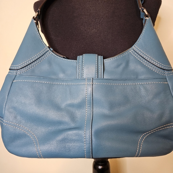 Coach Factory Blue Leather Hobo Bag Hampton Soho NWOT Vintage Y2K - Picture 7 of 14